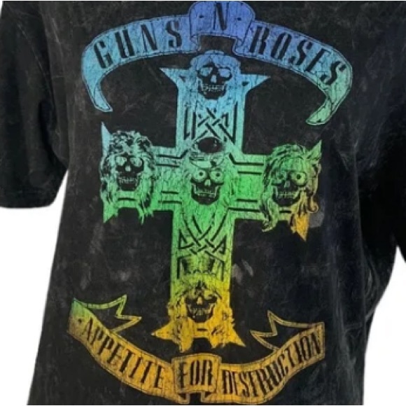 NWT Guns N Roses men’s XL acid wash T-Shirt 
- - Picture 2 of 11